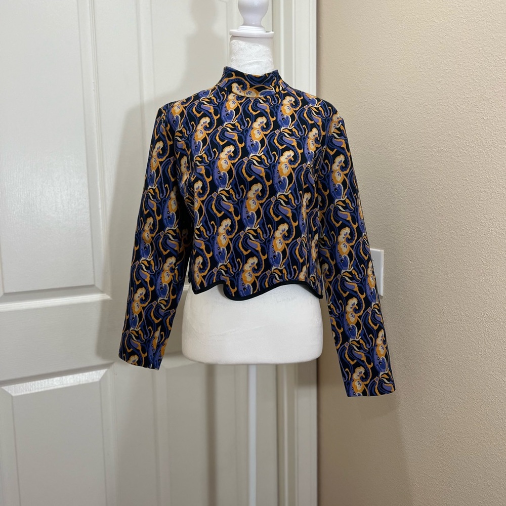 Zara Women's Printed Top - Size XL ( Runs Small)- Multi Color